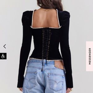 House of CB NOA Black Velvet Corset